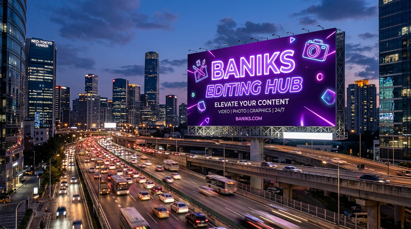 Baniks Outdoor Hoarding Highway Billboard Showcase