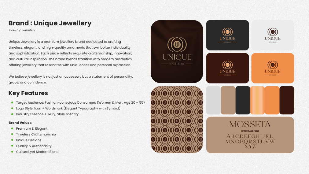 Unique Jewellery Brand Identity